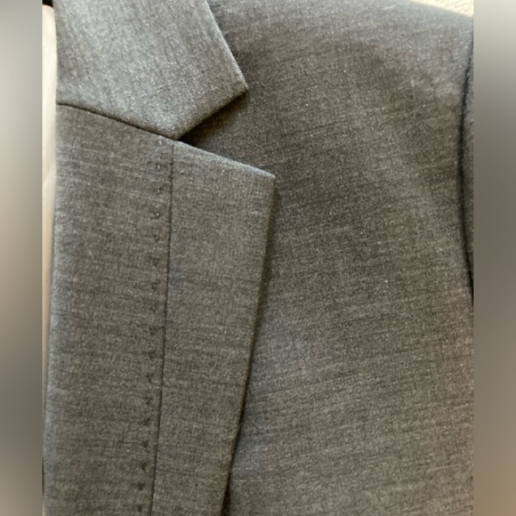 Ann Taylor Virgin Wool Blazer 4 Petite Gray - Picture 6 of 11